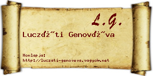 Luczáti Genovéva névjegykártya